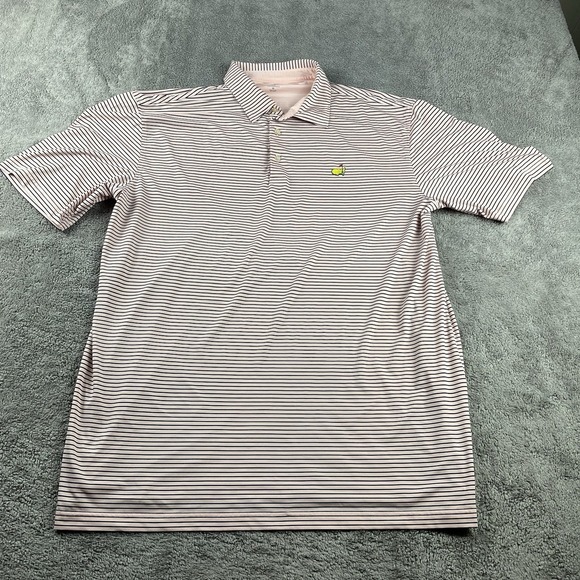 Augusta Sportswear Other - Augusta National Polo Shirt Mens XL Pink Blue Striped Golf Performance